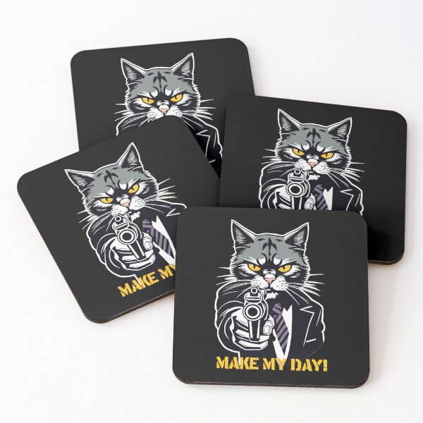 Item preview, Make my day- cat with a gun  designed and sold by Bianca-Design.