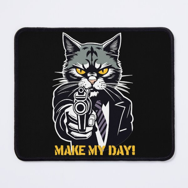 Item preview, Make my day- cat with a gun designed and sold by Bianca-Design.