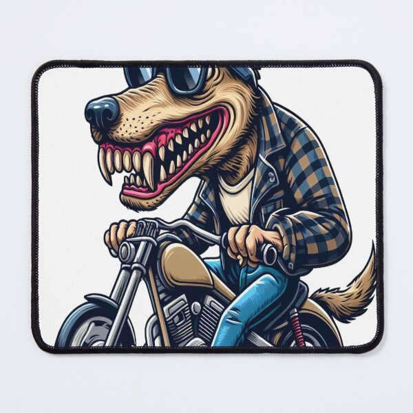 Item preview, Dog Riding Motorcycle Vintage Subversive Cartoon designed and sold by kustomart.