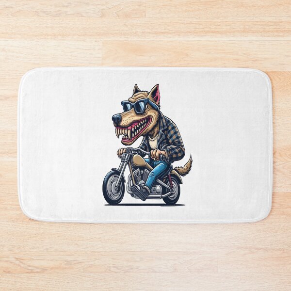 Item preview, Dog Riding Motorcycle  Vintage Subversive Cartoon designed and sold by kustomart.
