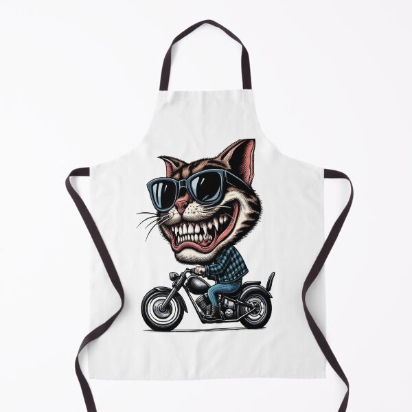 Item preview, cat Riding Motorcycle Vintage Subversive Cartoon designed and sold by kustomart.