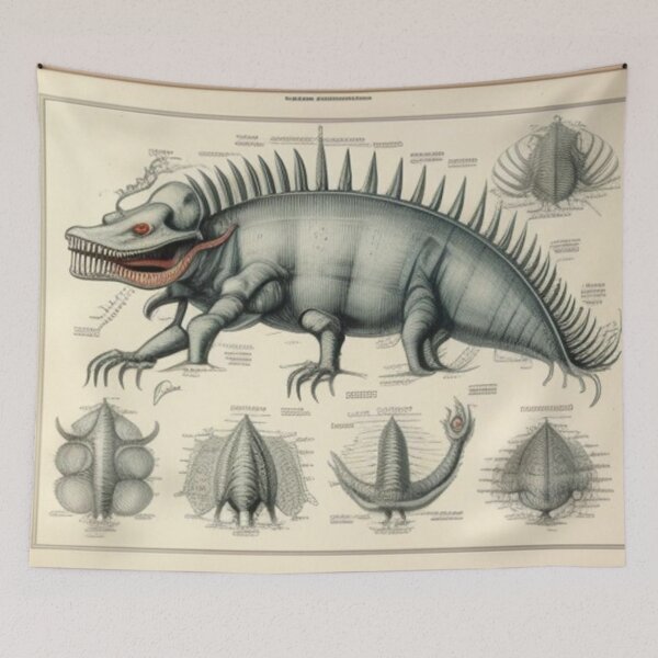 Aperçu de l'œuvre Tableau de classification des monstres vintage créée et vendue par Roxburylane.