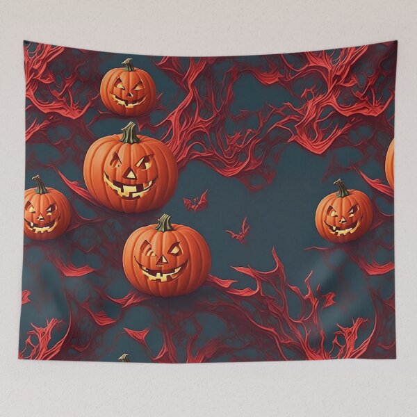 Item preview, Pumpkins with carved faces designed and sold by WalterGomes.
