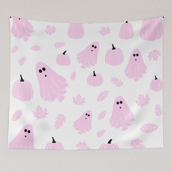 Item preview, Pink ghosts and pumpkins designed and sold by Ana Gorozpe.