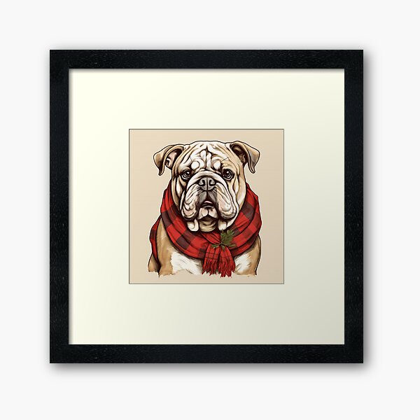 Artikel-Vorschau von Bulldog Christmas Plaid Watercolor, designt und verkauft von rafaeltto.