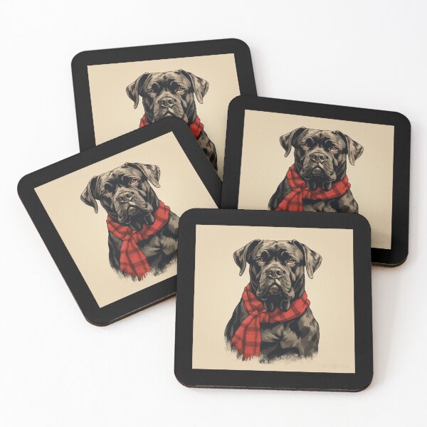 Item preview, Cane Corso Christmas Plaid Watercolor designed and sold by rafaeltto.