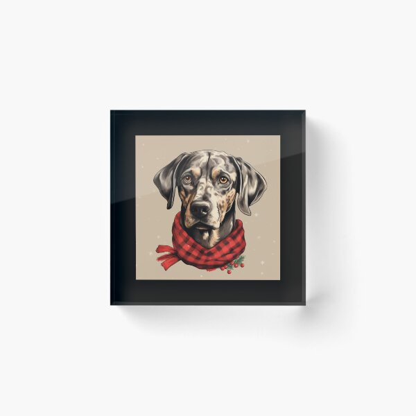 Item preview, Catahoula Leopard Christmas Plaid Watercolor designed and sold by rafaeltto.