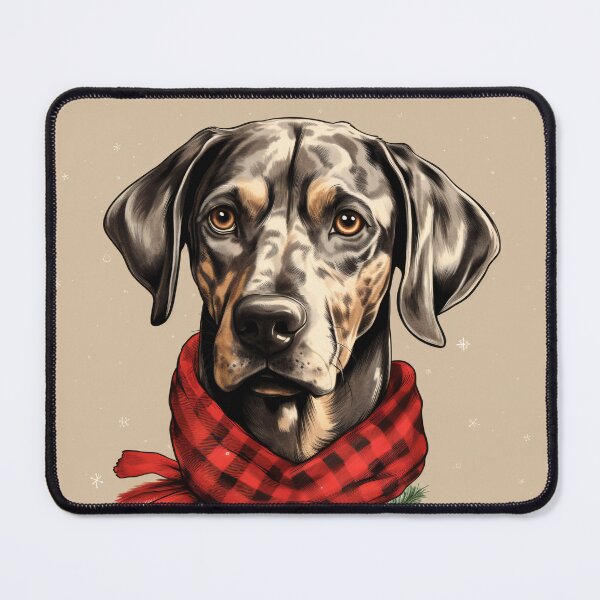 Item preview, Catahoula Leopard Christmas Plaid Watercolor designed and sold by rafaeltto.