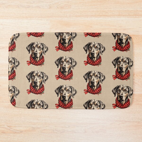 Item preview, Catahoula Leopard Christmas Plaid Watercolor designed and sold by rafaeltto.