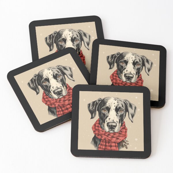Item preview, Catahoula Leopard Christmas Plaid Watercolor designed and sold by rafaeltto.