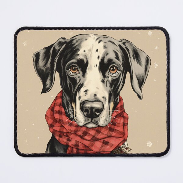 Item preview, Catahoula Leopard Christmas Plaid Watercolor designed and sold by rafaeltto.