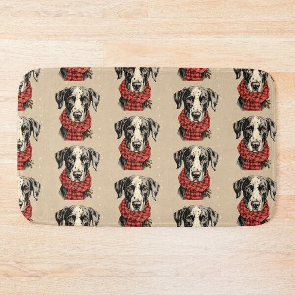 Item preview, Catahoula Leopard Christmas Plaid Watercolor designed and sold by rafaeltto.