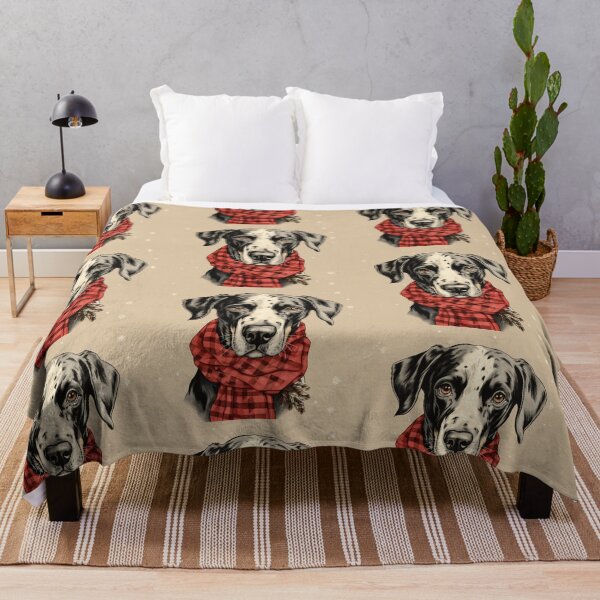 Item preview, Catahoula Leopard Christmas Plaid Watercolor designed and sold by rafaeltto.