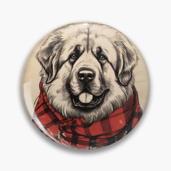 Item preview, Caucasian Shepherd Christmas Plaid Watercolor designed and sold by rafaeltto.