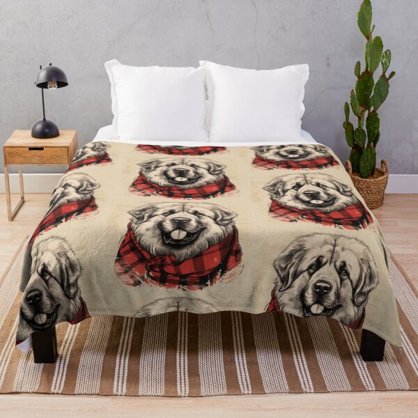 Item preview, Caucasian Shepherd Christmas Plaid Watercolor designed and sold by rafaeltto.