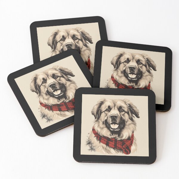 Item preview, Caucasian Shepherd Christmas Plaid Watercolor designed and sold by rafaeltto.