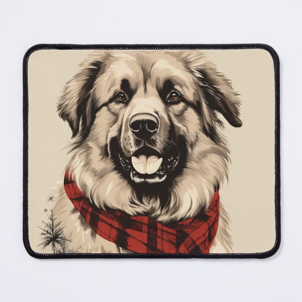 Item preview, Caucasian Shepherd Christmas Plaid Watercolor designed and sold by rafaeltto.
