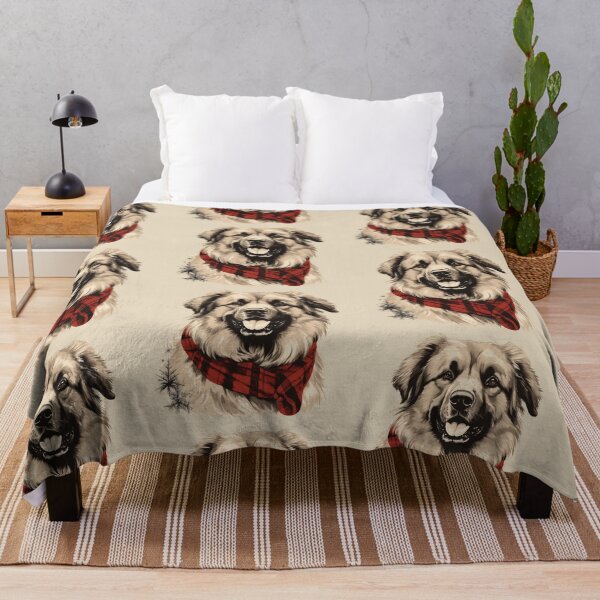 Item preview, Caucasian Shepherd Christmas Plaid Watercolor designed and sold by rafaeltto.