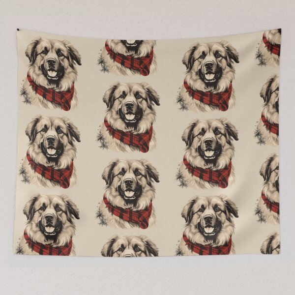 Artikelvorschau, Caucasian Shepherd Christmas Plaid Watercolor entworfen und verkauft von rafaeltto.