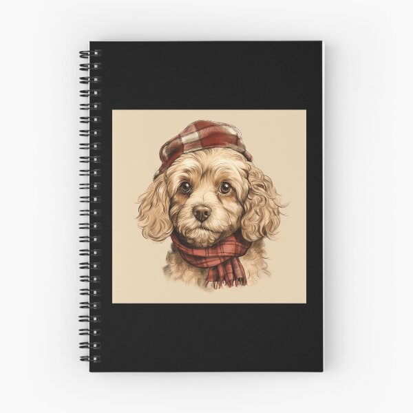 Artikelvorschau, Cavapoo Christmas Plaid Watercolor entworfen und verkauft von rafaeltto.