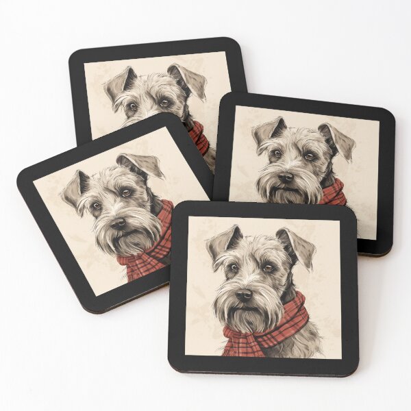 Item preview, Cesky Terrier Christmas Plaid Watercolor designed and sold by rafaeltto.
