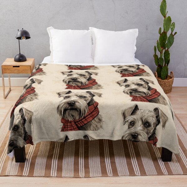 Item preview, Cesky Terrier Christmas Plaid Watercolor designed and sold by rafaeltto.