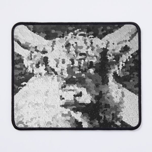 Item preview, Highland cow with the scottish flag, black and white image, edited oil painting by Marina Daniluka designed and sold by MariDaniArt.