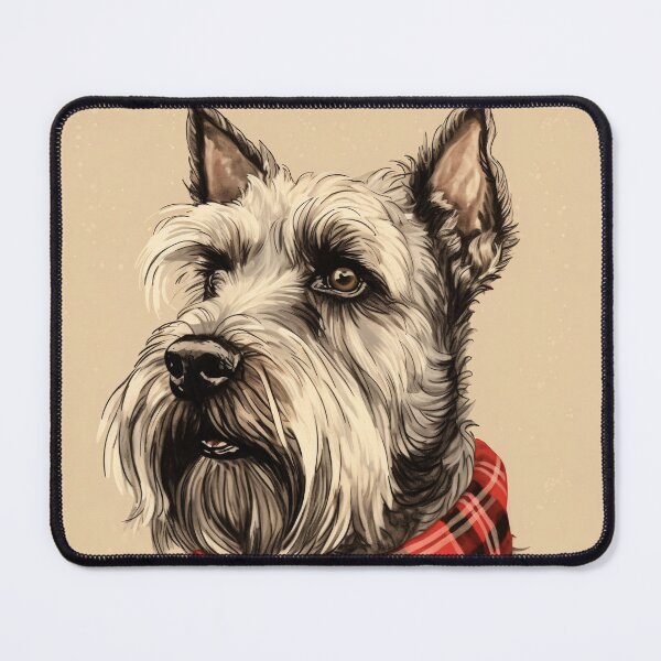 Item preview, Cesky Terrier Christmas Plaid Watercolor designed and sold by rafaeltto.