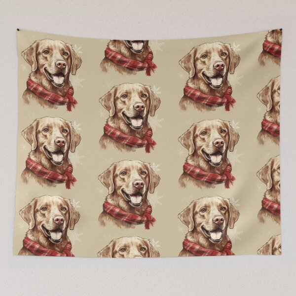 Item preview, Chesapeake Bay Retriever Christmas Plaid Watercolor designed and sold by rafaeltto.