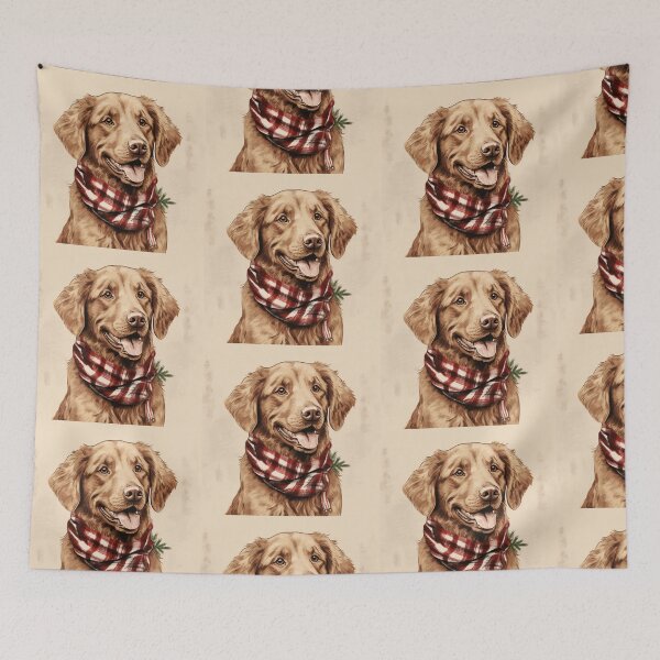 Item preview, Chesapeake Bay Retriever Christmas Plaid Watercolor designed and sold by rafaeltto.