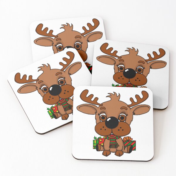 Item preview, "Rein The Christmas Reindeer" | Clear/White Background designed and sold by LiseHoltArt.