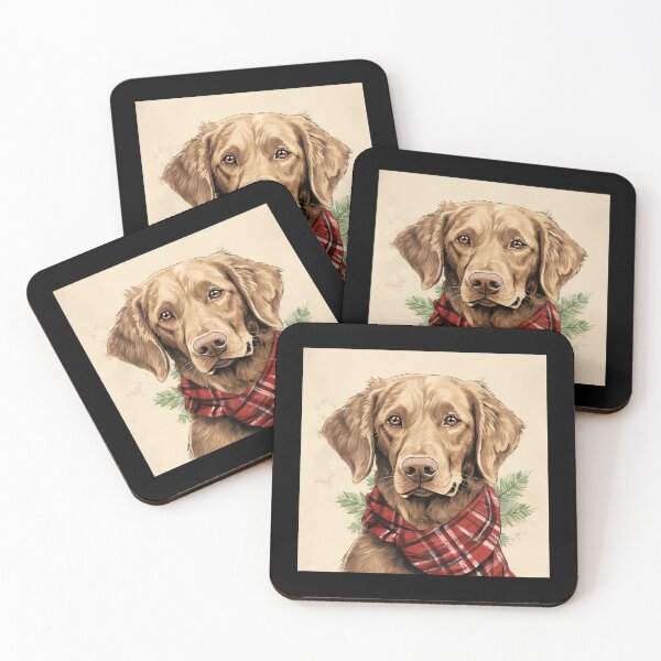 Item preview, Chesapeake Bay Retriever Christmas Plaid Watercolor designed and sold by rafaeltto.