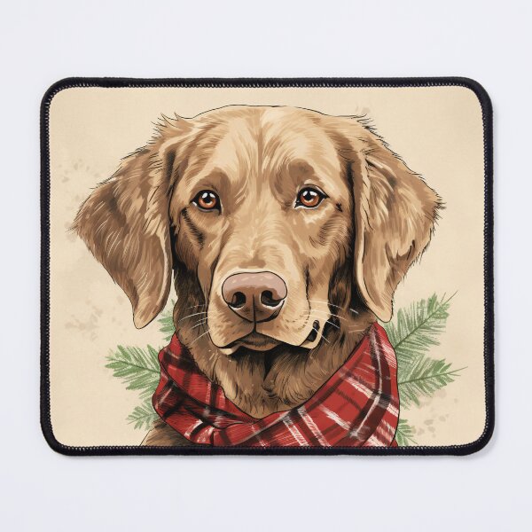 Item preview, Chesapeake Bay Retriever Christmas Plaid Watercolor designed and sold by rafaeltto.
