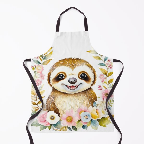 Item preview, Baby Sloth Floral Nursery Art designed and sold by Kiwikho.