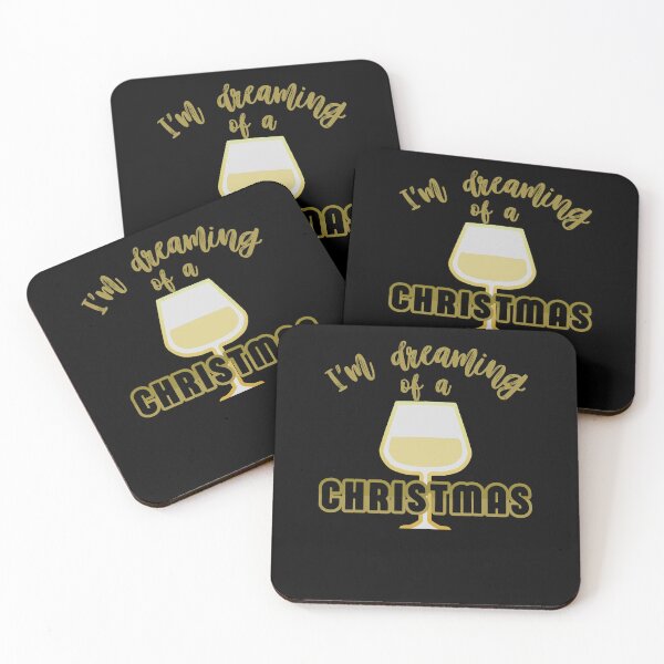 Item preview, Dreaming Of A White Wine Christmas - Christmas Wine Pun designed and sold by ViewerEqualsPhoton.
