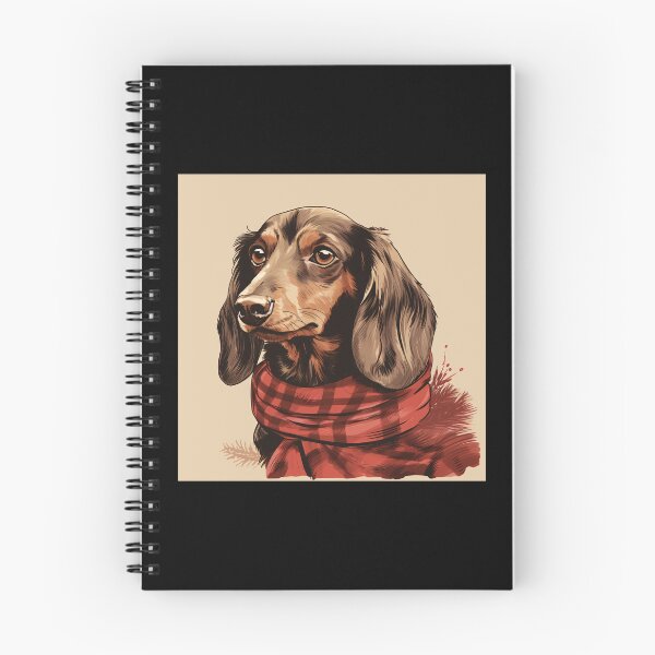 Artikelvorschau, Chocolate and Tan Dachshund Christmas Plaid Watercolor entworfen und verkauft von rafaeltto.