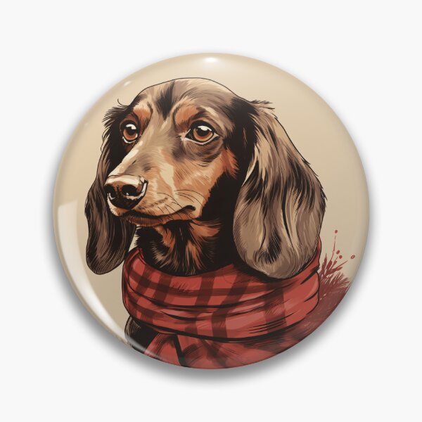 Artikelvorschau, Chocolate and Tan Dachshund Christmas Plaid Watercolor entworfen und verkauft von rafaeltto.