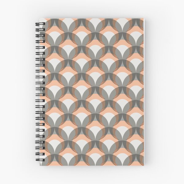Item preview, Mod Circles Peach and Grey designed and sold by Stephanie McRae.
