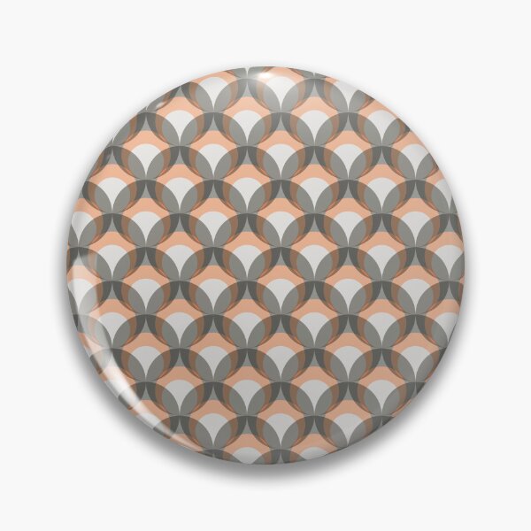 Item preview, Mod Circles Peach and Grey designed and sold by Stephanie McRae.