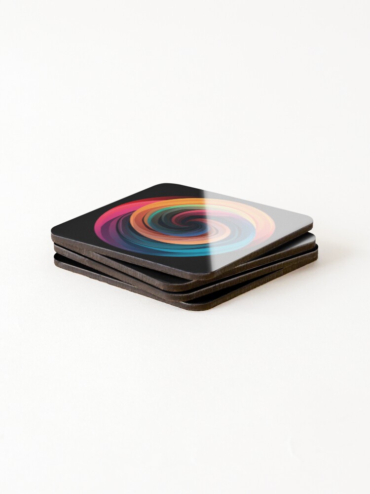 Thumbnail 4 of 5, Coasters (Set of 4), Gradient Swirl designed and sold by RTFaulkner.