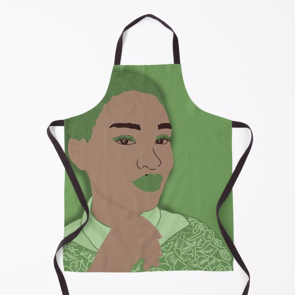 Item preview, Woman in Green Illustrated Portrait designed and sold by madeonbright.