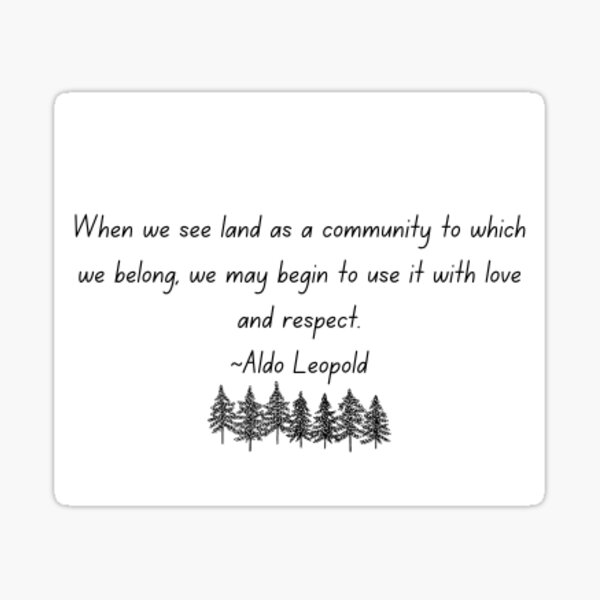 Item preview, Aldo Leopold Quote Ecology designed and sold by WanderWaresCo.