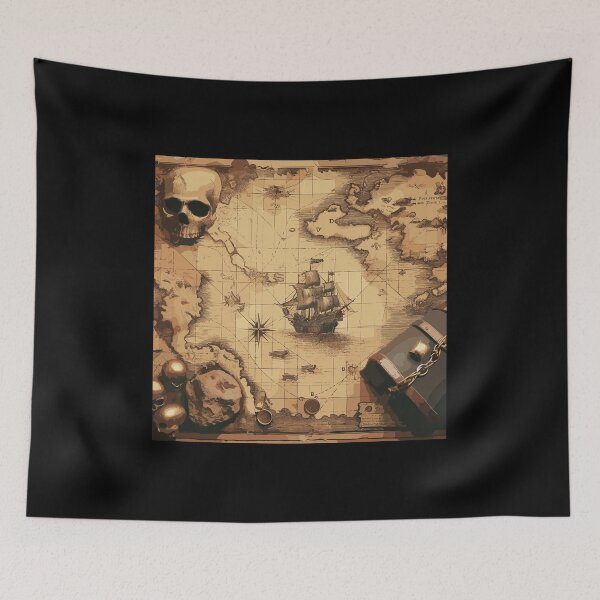 Item preview, Lost Treasury Map on Pirate Island HQ designed and sold by Psycho-Crazy.