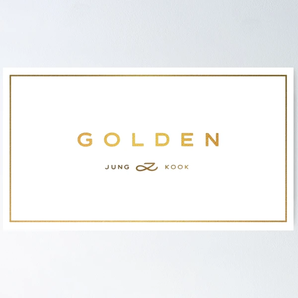 Jungkook Golden album metallic logo, Jungkook Seven, BTS Jungkook / Golden  off white Sticker for Sale by SoloAutenica