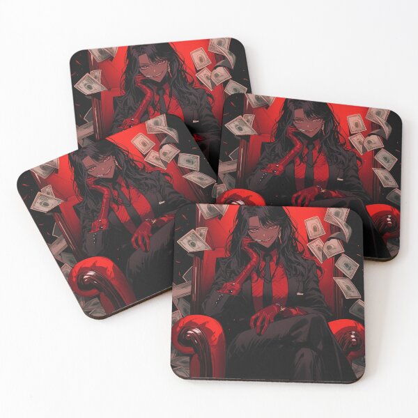 Item preview, red aesthetic mob boss anime villain designed and sold by Productsbane.