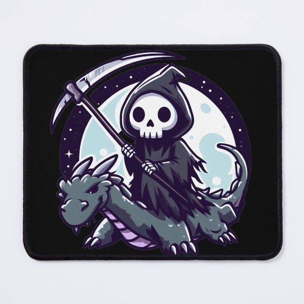 Item preview, Grim Reaper Riding a Dragon, Sticker, Cover, more designed and sold by WooshiArt.