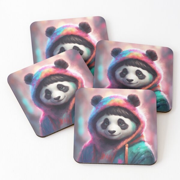 Item preview, Anamorphic Panda Wearing Hoodie designed and sold by Gabriela McDaniel.