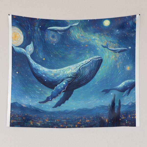 Item preview, Starry Whales: A Celestial Voyage designed and sold by TheBurntPencil.