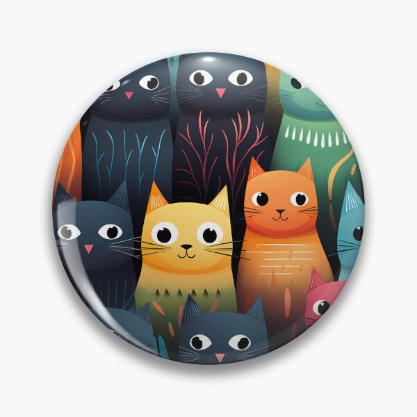 Item preview, Cat doodle cat seamless patterns  designed and sold by Paint U by Krisanee.