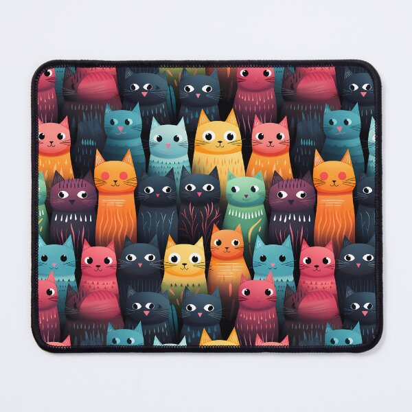 Item preview, Cat doodle cat seamless patterns designed and sold by Paint U by Krisanee.
